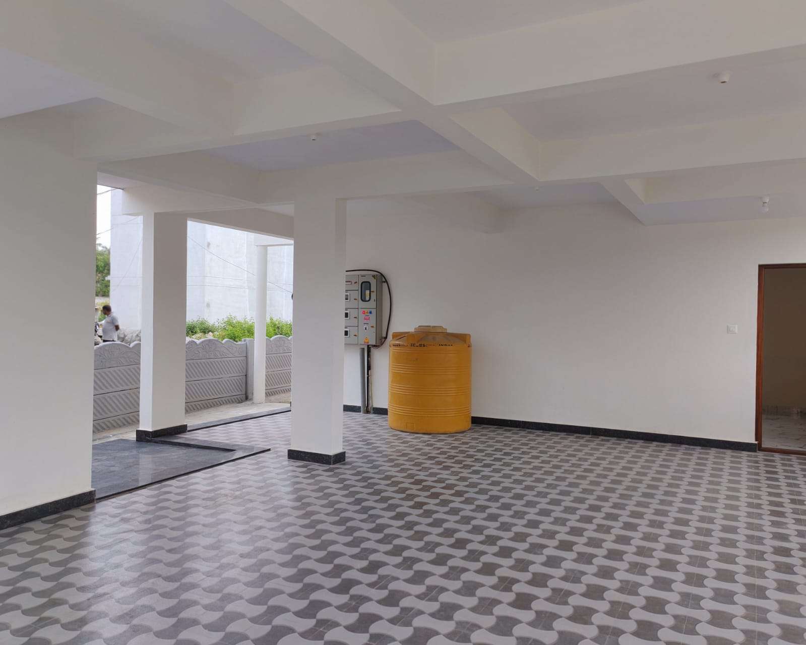 Elegant apartment complex completed building